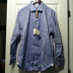 J.CREW THOMAS MASON MENS NEW BLUE COTTON DRESS SHIRT SIZE: 17.5/35   SLIM FIT